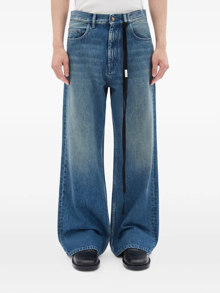 Ann Demeulemeester Vaqueros Acampanados Con Cinco Bolsillos - Azul 
