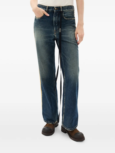  Ann Demeulemeester Vaqueros Zana Con Detalle De Rayas - Azul 