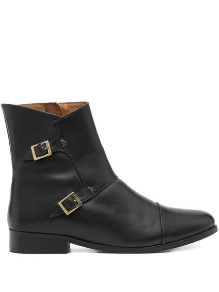  Anne Thomas Botines Mr. Thomas Con Doble Hebilla - Negro 