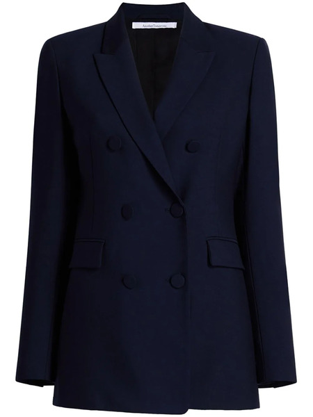  Another Tomorrow Blazer Con Doble Botonadura - Azul 