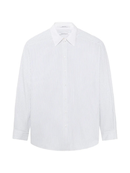 Another Tomorrow Camisa A Rayas - Blanco 