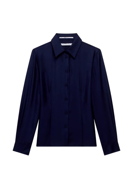  Another Tomorrow Camisa Ajustada Con Pinzas - Azul 