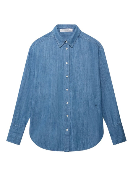  Another Tomorrow Camisa De Tejido Cambray - Azul 