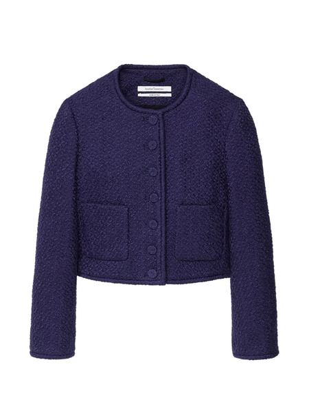  Another Tomorrow Chaqueta Corta De Tweed - Azul 