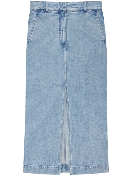  Another Tomorrow Falda Midi Vaquera - Azul 