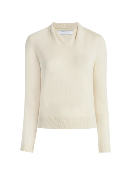  Another Tomorrow Jersey Con Cuello Drapeado - Neutro 