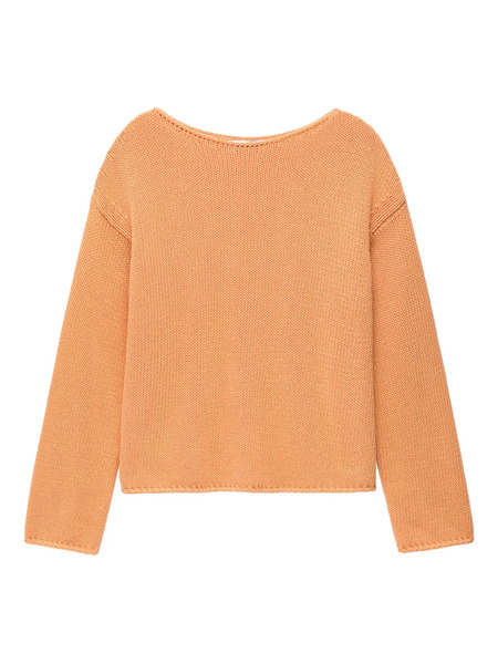  Another Tomorrow Jersey De Punto Drapeado - Naranja 