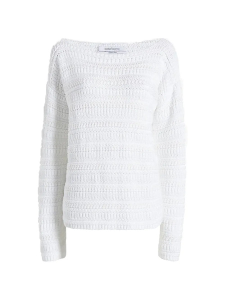  Another Tomorrow Jersey Texturizado Oversize - Blanco 