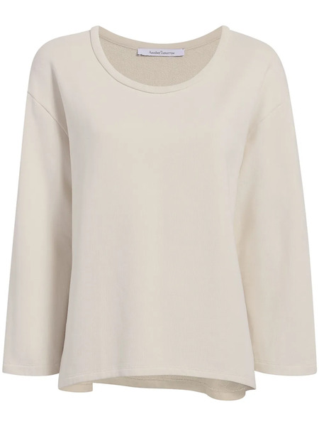  Another Tomorrow Top Con Cuello Redondo - Neutro 