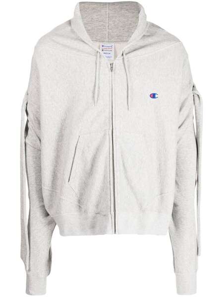  Anrealage Sudadera Drapeada Con Capucha - Gris 