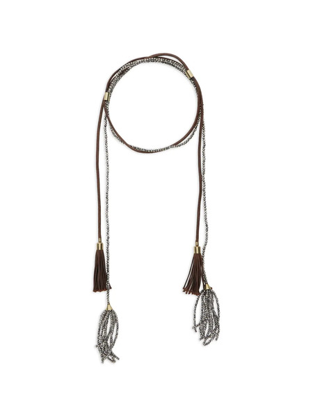  Antonelli Collar Con Borlas Y Cuentas - Plateado 