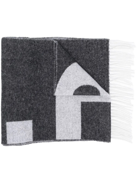  A.p.c. Bufanda Con Logo De Punto - Negro 