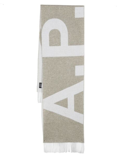  A.p.c. Bufanda Con Logo En Intarsia - Verde 