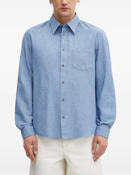 A.p.c. Camisa Con Logo Bordado - Azul 