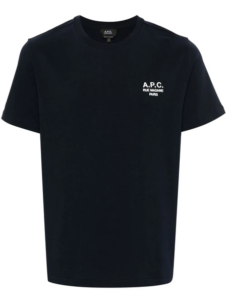  A.p.c. Camiseta Con Logo Estampado - Azul 