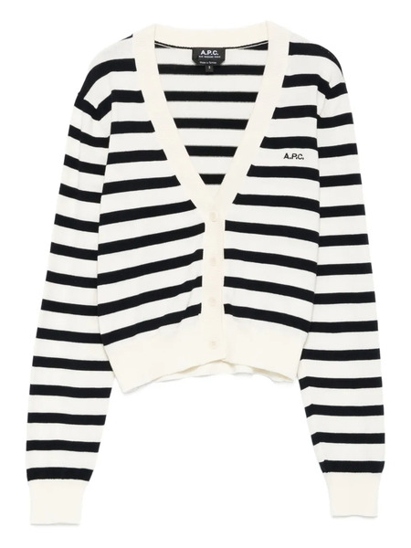  A.p.c. Cárdigan Gaëlle A Rayas - Blanco 