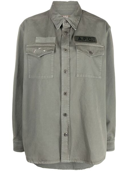  A.p.c. Chaqueta Con Apliques - Verde 