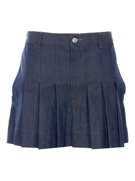  A.p.c. Falda Corta Plisada - Azul 
