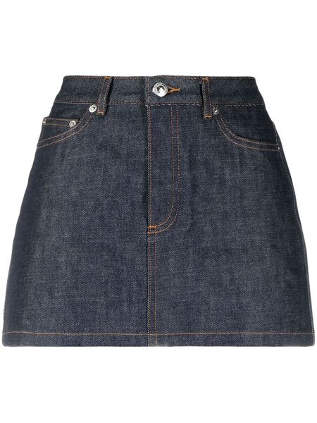  A.p.c. Falda Midi Vaquera - Azul 