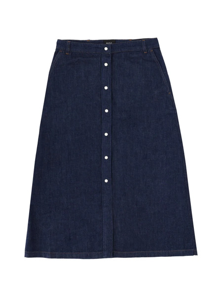  A.p.c. Falda Midi Vaquera - Azul 