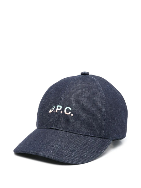  A.p.c. Gorra Con Logo Estampado De A.p.c X Asics - Azul 