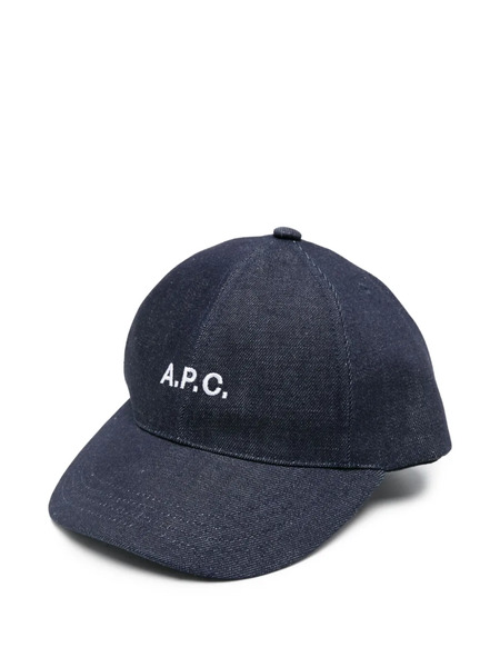  A.p.c. Gorra Vaquera Con Logo Bordado - Azul 