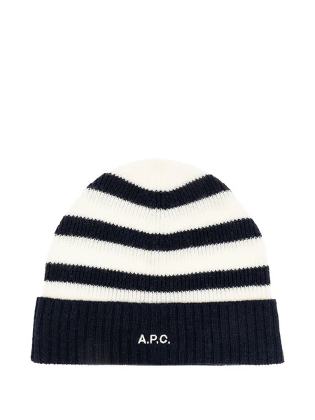  A.p.c. Gorro A Rayas - Blanco 