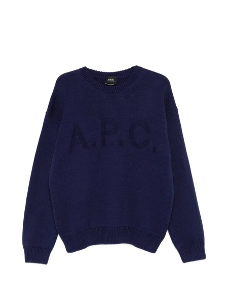  A.p.c. Jersey Con Cuello Redondo Y Logo - Azul 