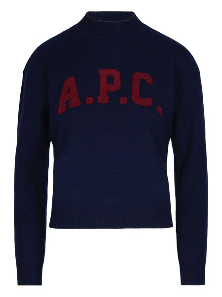 A.p.c. Jersey Con Logo Bordado - Azul 