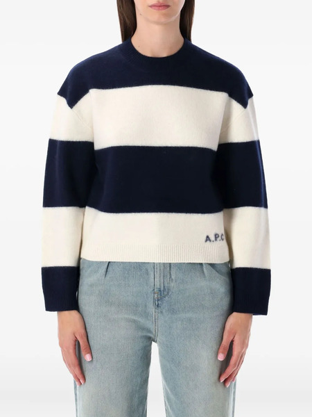  A.p.c. Jersey Penny A Rayas - Blanco 