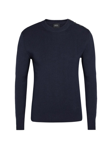 A.p.c. Marin Button-detail Ribbed Sweater - Azul 
