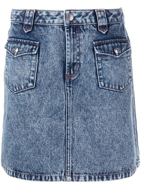 A.p.c. Minifalda Manue Vaquera - Azul 