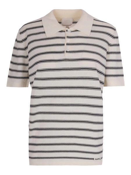  A.p.c. Polo A Rayas - Neutro 