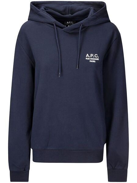  A.p.c. Sudadera Con Capucha Y Logo Bordado - Azul 