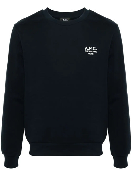  A.p.c. Sudadera Con Logo Bordado - Azul 