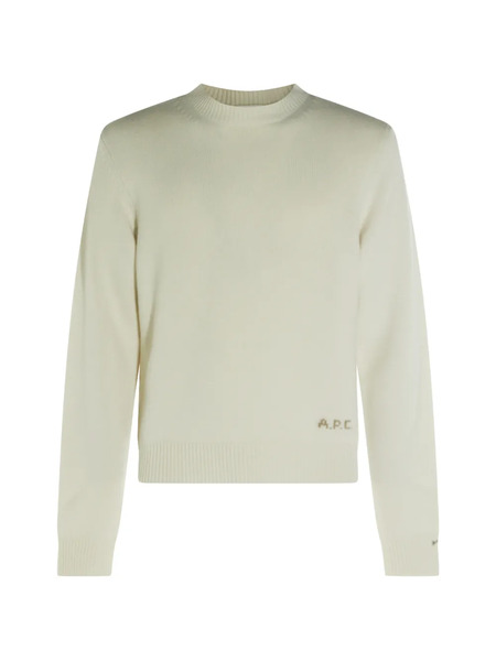  A.p.c. Sudadera De Punto Con Logo - Blanco 