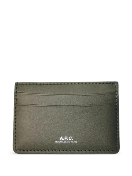  A.p.c. Tarjetero André Con Logo - Verde 