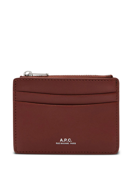  A.p.c. Tarjetero Con Cremallera - Rojo 