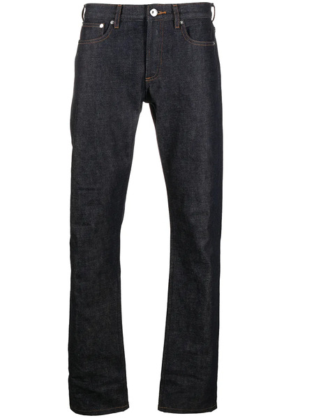  A.p.c. Vaqueros Rectos De Talle Medio - Azul 
