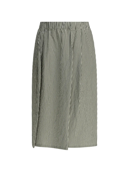  Apuntob Falda Midi A Rayas - Negro 