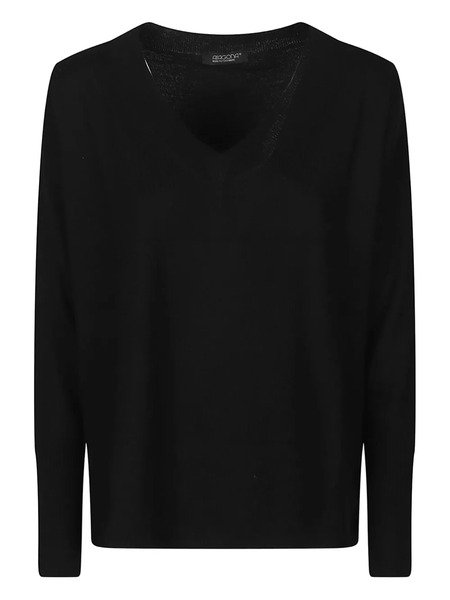 Aragona Jersey Con Cuello En V - Negro 