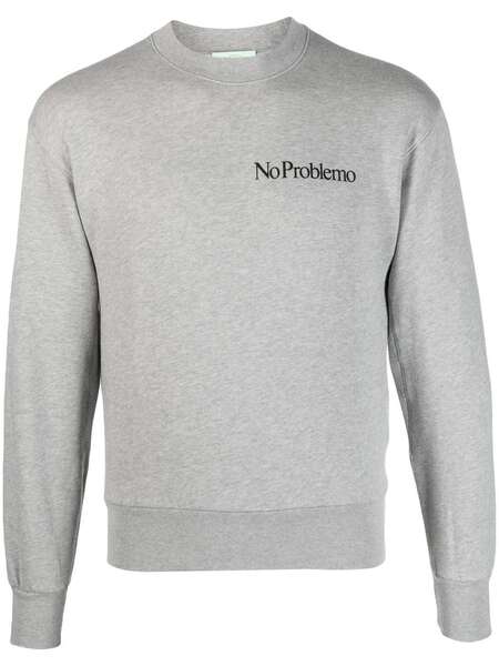  Aries Sudadera No Problemo Estampada - Gris 