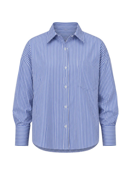  Arlo Mott Watts Stripe-pattern Shirt - Azul 