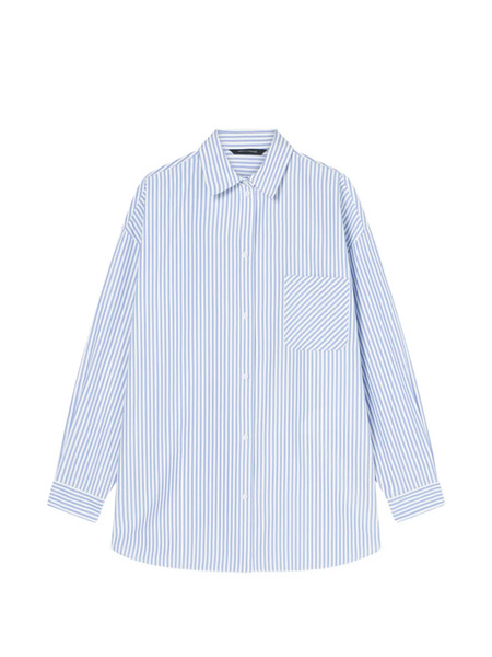  Armani Exchange Camisa A Rayas - Azul 