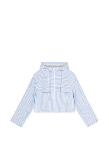  Armani Exchange Chaqueta A Rayas Con Capucha - Azul 