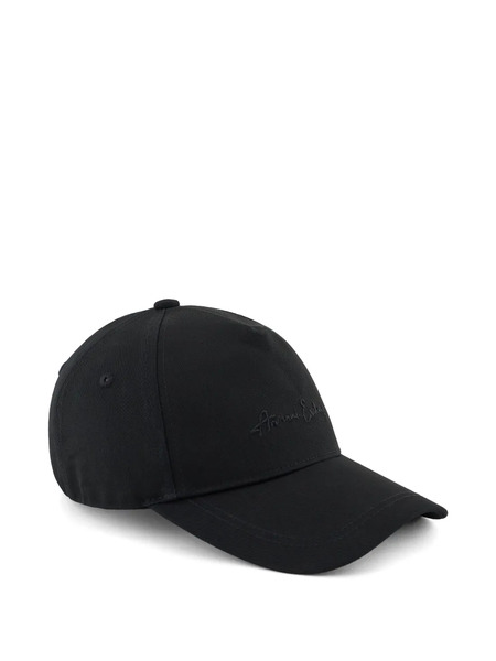  Armani Exchange Gorra De Algodón Con Logo Bordado - Negro 