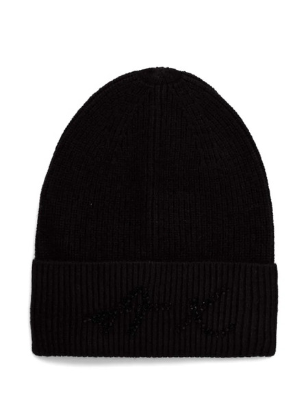  Armani Exchange Gorro Con Logo De Strass - Negro 