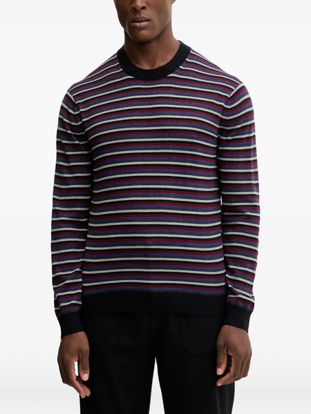  Armani Exchange Jersey A Rayas Con Cuello En V - Azul 