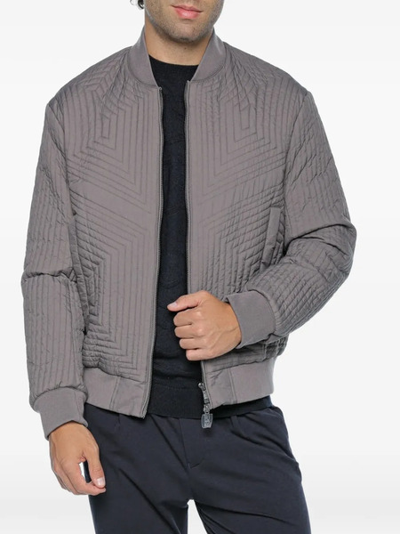  Armani Exchange Quilted Bomber Jacket - Gris 