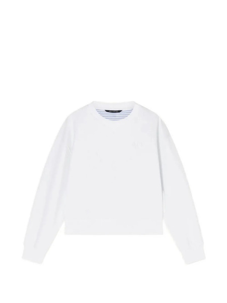  Armani Exchange Sudadera Con Cuello Redondo - Blanco 